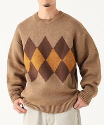 B:MING by BEAMS | 5ゲージ アーガイル ニット（ユニセックス）(ニット/セーター)