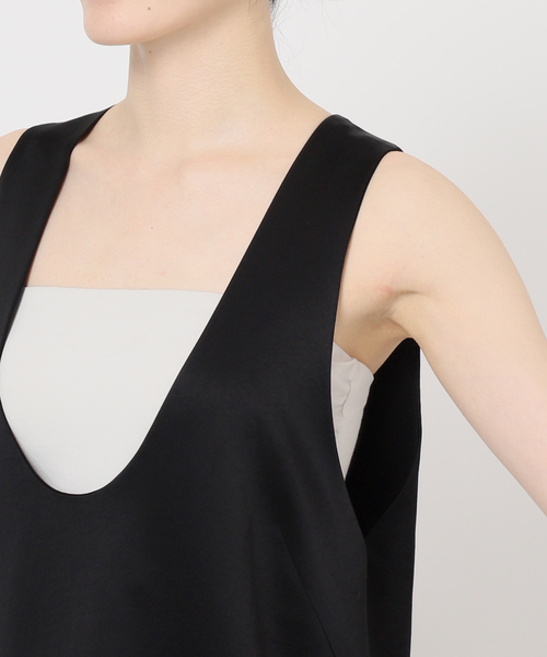 journal standard L'essage(ジャーナルスタンダードレサージュ)の「サテンタンクワンピース(ワンピース・レディース・ブラック/ブラウン・FREE)」の11枚目の写真