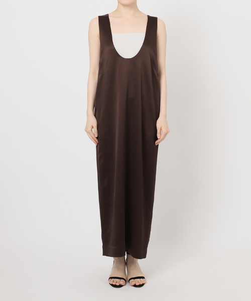 journal standard L'essage(ジャーナルスタンダードレサージュ)の「サテンタンクワンピース(ワンピース・レディース・ブラック/ブラウン・FREE)」の16枚目の写真