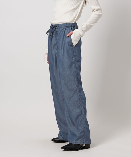 ASTRAET（アストラット）の「＜ASTRAET＞デニムライク イージー ワイドパンツ（その他パンツ・レディース・ブラック/ネイビー・00/0/1）」の3枚目の写真