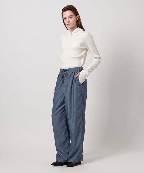 ASTRAET（アストラット）の「＜ASTRAET＞デニムライク イージー ワイドパンツ（その他パンツ・レディース・ブラック/ネイビー・00/0/1）」の4枚目の写真