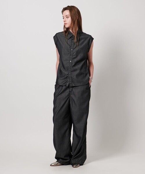 ASTRAET（アストラット）の「＜ASTRAET＞デニムライク イージー ワイドパンツ（その他パンツ・レディース・ブラック/ネイビー・00/0/1）」の10枚目の写真