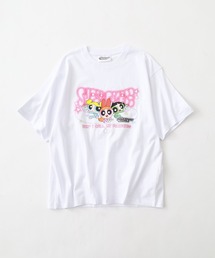 Powerpuff Girls パワーパフガールズ ピグメントWASH/プリント オーバーサイズTシャツ