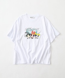 Powerpuff Girls パワーパフガールズ ピグメントWASH/プリント オーバーサイズTシャツ