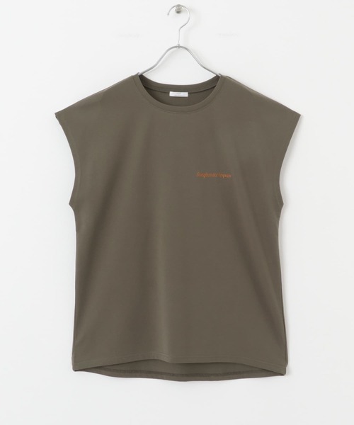 ITEMS URBANRESEARCH（アイテムズ アーバンリサーチ）の「刺繍フレンチTシャツ（Tシャツ/カットソー・レディース・ダークブラウン/ホワイト/ライトベージュ・FREE）」の12枚目の写真