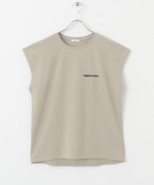 ITEMS URBANRESEARCH（アイテムズ アーバンリサーチ）の「刺繍フレンチTシャツ（Tシャツ/カットソー・レディース・ダークブラウン/ホワイト/ライトベージュ・FREE）」の10枚目の写真