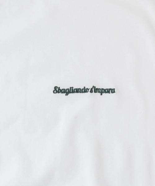 ITEMS URBANRESEARCH（アイテムズ アーバンリサーチ）の「刺繍フレンチTシャツ（Tシャツ/カットソー・レディース・ダークブラウン/ホワイト/ライトベージュ・FREE）」の6枚目の写真