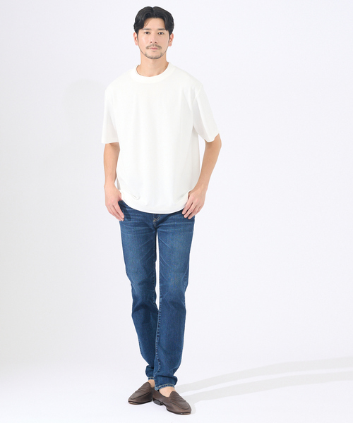ABAHOUSE GRAY(アバハウスグレイ)の「【レイヤード】ストライプ ジャガード 半袖Tシャツ(Tシャツ/カットソー・メンズ・グレイッシュベージュ/ホワイト/ネイビー/ブラック・46/48)」の17枚目の写真