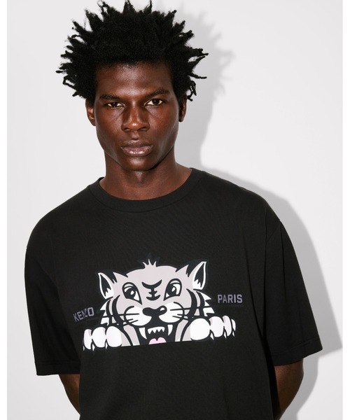 KENZO Happy Tiger' エンブロイド コットン Tシャツ（Tシャツ