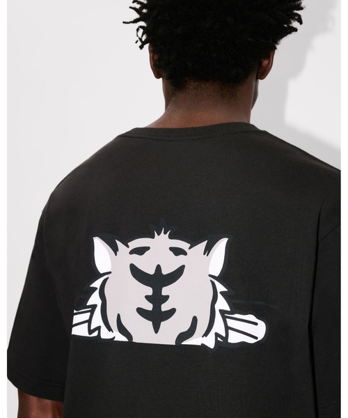KENZO（ケンゾー）の「'KENZO Happy Tiger' エンブロイド コットン Tシャツ（Tシャツ/カットソー・メンズ・ブラック系その他5・MEDIUM/LARGE/X-LARGE/X-SMALL/SMALL）」の2枚目の写真