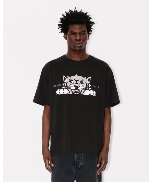 KENZO（ケンゾー）の「'KENZO Happy Tiger' エンブロイド コットン Tシャツ（Tシャツ/カットソー・メンズ・ブラック系その他5・MEDIUM/LARGE/X-LARGE/X-SMALL/SMALL）」の3枚目の写真