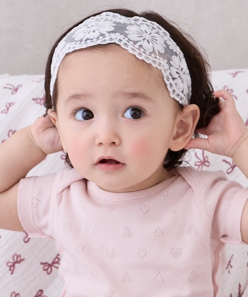 petit main(プティマイン)の「レースヘアバンド(その他ベビー用品・キッズ・キナリ/アイボリー・F)」の1枚目の写真