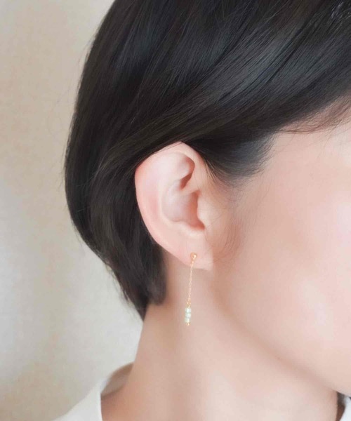 tone(トーン)の「【SHAHA】ミルキーキューブガラスの揺れピアス(4色展開)(MA)(ピアス(両耳用)・レディース・ブルー/パープル/グリーン/ピンク・FREE)」の18枚目の写真