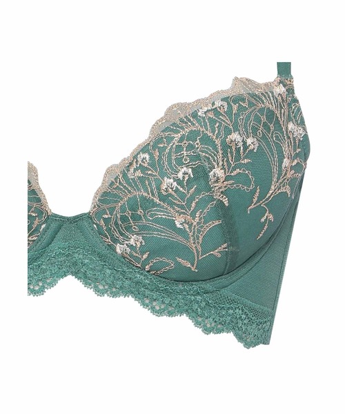 AMOSTYLE BY Triumph（アモスタイルバイトリンプ）の「脇高ブラ ブラ＆ショーツセット ボタニカルモザイク【C,Dカップ】 AMST1529 WHU + Hikini JX（ブラ&ショーツ・レディース・ベージュ/グリーン/ホワイト/ピンク・C65/C70/C75/D65/D70/D75）」の15枚目の写真