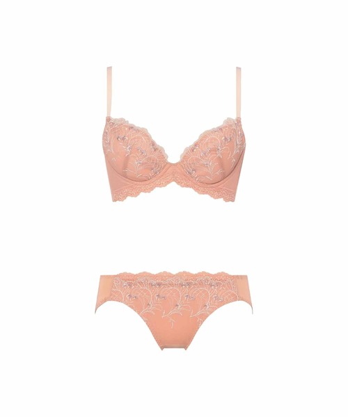 AMOSTYLE BY Triumph（アモスタイルバイトリンプ）の「脇高ブラ ブラ＆ショーツセット ボタニカルモザイク【C,Dカップ】 AMST1529 WHU + Hikini JX（ブラ&ショーツ・レディース・ベージュ/グリーン/ホワイト/ピンク・C65/C70/C75/D65/D70/D75）」の17枚目の写真