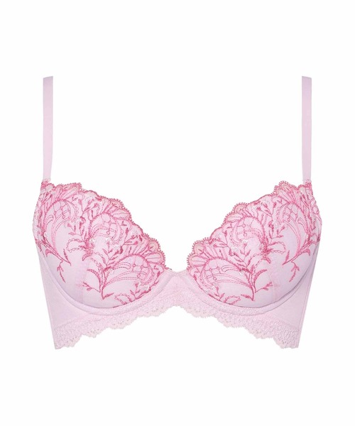 AMOSTYLE BY Triumph（アモスタイルバイトリンプ）の「脇高ブラ ブラ＆ショーツセット ボタニカルモザイク【C,Dカップ】 AMST1529 WHU + Hikini JX（ブラ&ショーツ・レディース・ベージュ/グリーン/ホワイト/ピンク・C65/C70/C75/D65/D70/D75）」の8枚目の写真