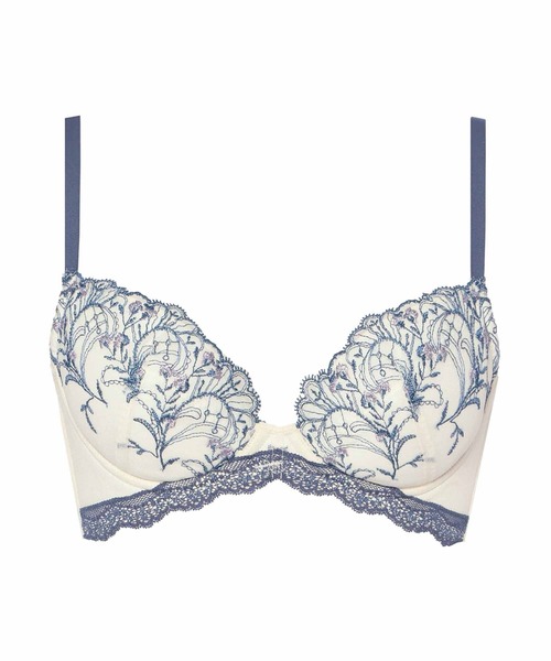 AMOSTYLE BY Triumph（アモスタイルバイトリンプ）の「脇高ブラ ブラ＆ショーツセット ボタニカルモザイク【C,Dカップ】 AMST1529 WHU + Hikini JX（ブラ&ショーツ・レディース・ベージュ/グリーン/ホワイト/ピンク・C65/C70/C75/D65/D70/D75）」の5枚目の写真