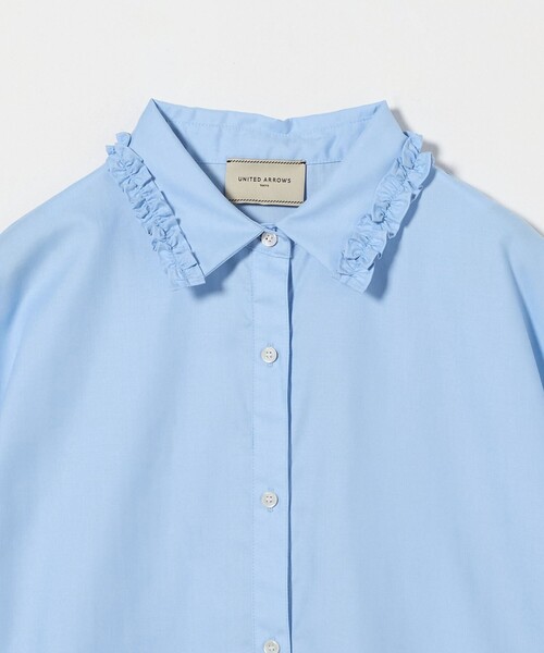 新品 ユナイテッドアローズ ミニフリル シャツ ネイビー 半袖 UNITED ARROWS｜ミニフリル シャツ | Rakuten Fashion(楽天
