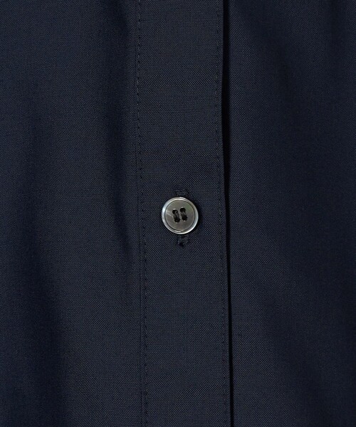新品 ユナイテッドアローズ ミニフリル シャツ ネイビー 半袖 UNITED ARROWS（ユナイテッドアローズ）の「ミニフリル シャツ