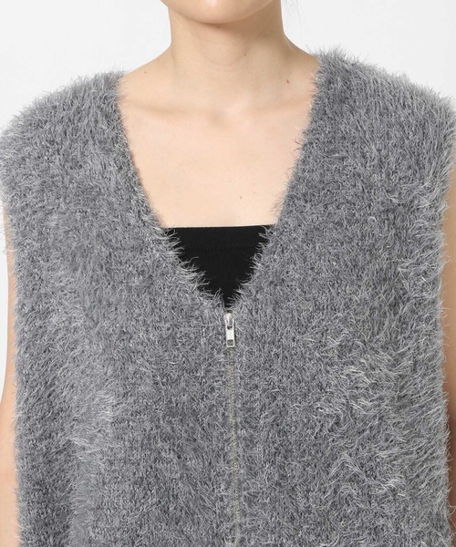 LOWRYS FARM(ローリーズファーム)の「シャギーZIPベスト 579528(ベスト・レディース・ブラウン/アイボリー/グレー/ブラウン系その他・FREE)」の12枚目の写真