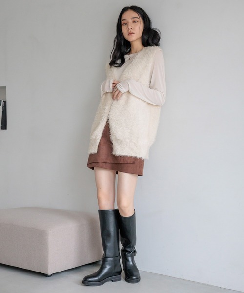 シャギーZIPベスト 579528（ベスト）｜LOWRYS FARM（ローリーズ