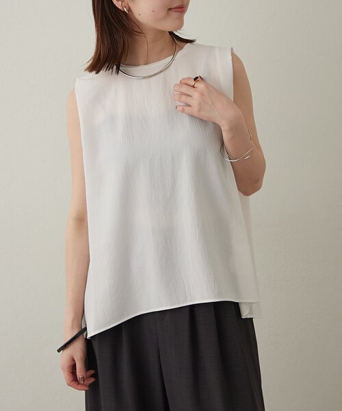 Omekashi　ストレッチシフォンTブラウス　ブラウス　ブラウス ストレッチシフォンTブラウス（シャツ/ブラウス）｜Omekashi
