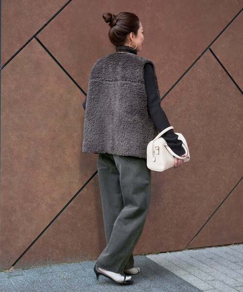 Simplicite（サンプリシテ）の「《追加4》【WEB限定】ウォッシャブル / DU JOUR/デュ ジュール BARREL BAGGY JEAN（デニムパンツ・レディース・ブラック/ブルー・36/38）」の10枚目の写真