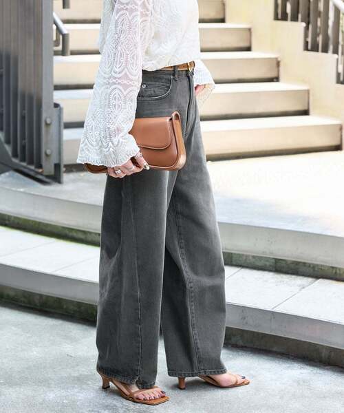 Simplicite（サンプリシテ）の「《追加4》【WEB限定】ウォッシャブル / DU JOUR/デュ ジュール BARREL BAGGY JEAN（デニムパンツ・レディース・ブラック/ブルー・36/38）」の20枚目の写真