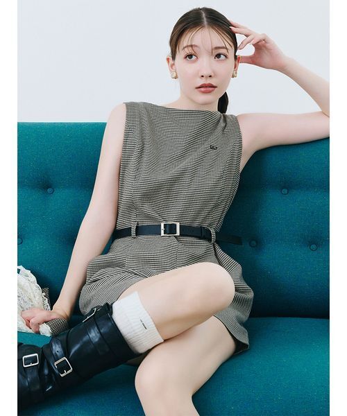 Lily Brown オールインワン LILY BROWN オールインワン ベルト付きミニロンパース