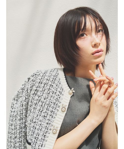 LILY BROWN(リリーブラウン)の「ベルト付きミニロンパース(つなぎ/オールインワン・レディース・グレー/ベージュ/チェック・0/1)」の10枚目の写真