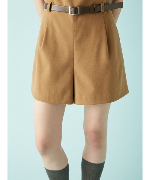 LILY BROWN（リリーブラウン）の「ベルト付きミニロンパース（つなぎ