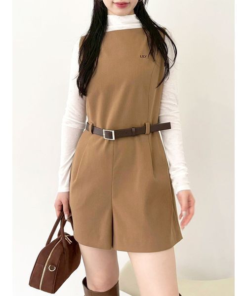 ROKU つなぎ　オールインワン　ロンパース　ブラウン ROKU つなぎ オールインワン ロンパース ブラウン