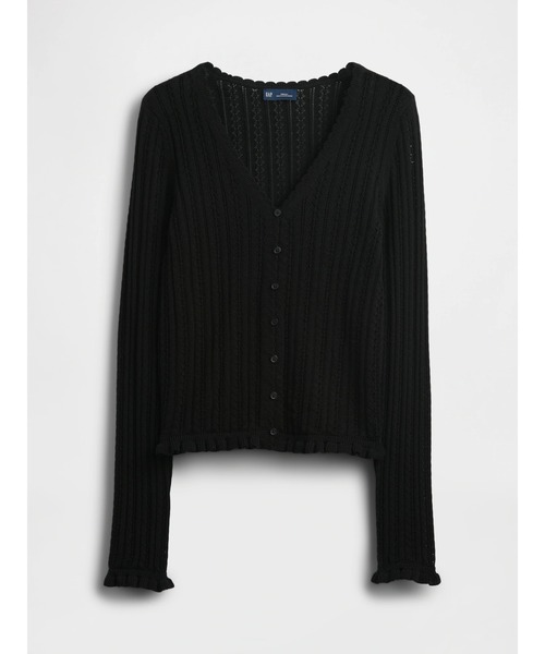 GAP(ギャップ)の「コットン100% ポインテールカーディガン(カーディガン/ボレロ・レディース・ブラック/ワイン・L/M/XL/XS/XXS/S)」の7枚目の写真