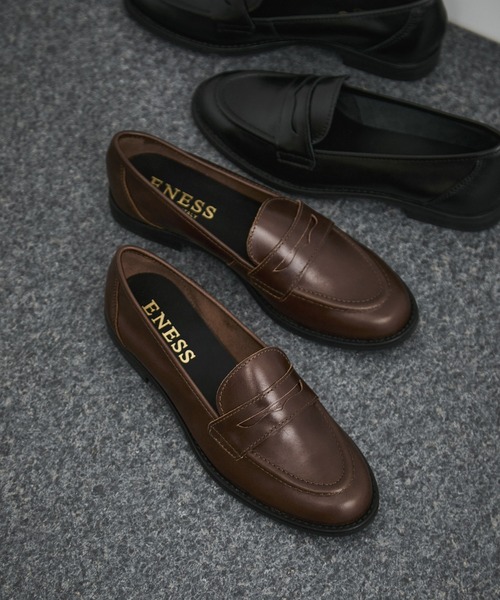 ENESS ローファー 37 eness ローファー 「ENESS」track sole leather bit loafer