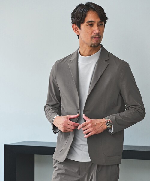 【美品】green label relaxing ノーカラーセットアップ グリーンレーベルリラクシング カチリラ パンツセットアップ