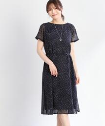新品タグ付き　Reflect リフレクト　半袖ワンピース　サイズ11 ネイビー リフレクト Reflect 【マシンウォッシュ可能】フレアースリーブ