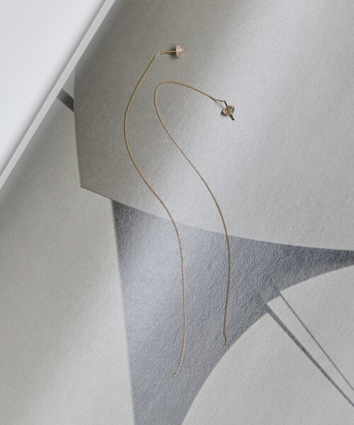 Whim Gazette（ウィムガゼット）の「【Hoaw.】10K Lineピアス（ピアス（両耳用）・レディース・ゴールド・FREE）」の2枚目の写真