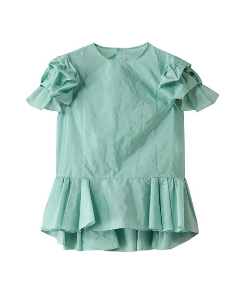 DESIGNWORKS(デザインワークス)の「袖リボンブラウス(シャツ/ブラウス・レディース・グリーン/オフホワイト・38)」の22枚目の写真