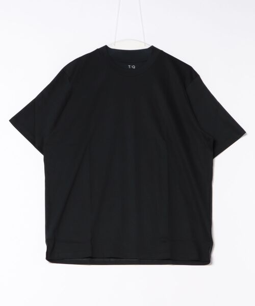 TAKA-Q(タカキュー)の「【綿100% ストレッチ】タカキュー スロープネック半袖Tシャツ(Tシャツ/カットソー・メンズ・ホワイト/ブラック・MEDIUM/LARGE/X-LARGE/S)」の4枚目の写真