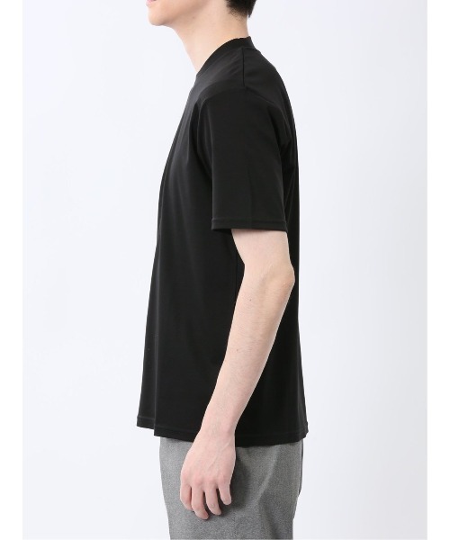 TAKA-Q(タカキュー)の「【綿100% ストレッチ】タカキュー スロープネック半袖Tシャツ(Tシャツ/カットソー・メンズ・ホワイト/ブラック・MEDIUM/LARGE/X-LARGE/S)」の6枚目の写真