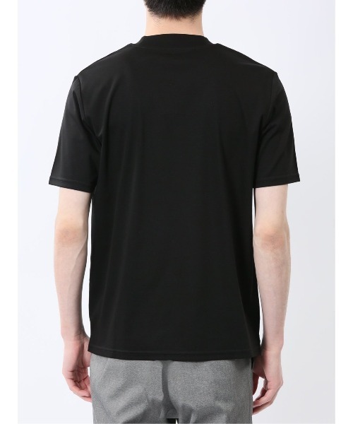 TAKA-Q(タカキュー)の「【綿100% ストレッチ】タカキュー スロープネック半袖Tシャツ(Tシャツ/カットソー・メンズ・ホワイト/ブラック・MEDIUM/LARGE/X-LARGE/S)」の7枚目の写真