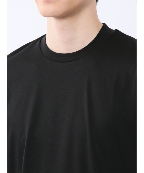 TAKA-Q(タカキュー)の「【綿100% ストレッチ】タカキュー スロープネック半袖Tシャツ(Tシャツ/カットソー・メンズ・ホワイト/ブラック・MEDIUM/LARGE/X-LARGE/S)」の8枚目の写真