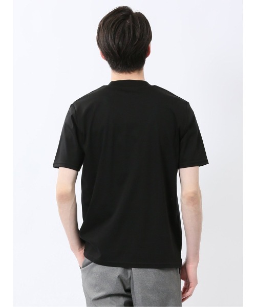 TAKA-Q(タカキュー)の「【綿100% ストレッチ】タカキュー スロープネック半袖Tシャツ(Tシャツ/カットソー・メンズ・ホワイト/ブラック・MEDIUM/LARGE/X-LARGE/S)」の14枚目の写真