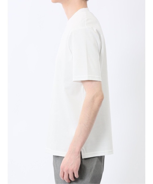 TAKA-Q(タカキュー)の「【綿100% ストレッチ】タカキュー スロープネック半袖Tシャツ(Tシャツ/カットソー・メンズ・ホワイト/ブラック・MEDIUM/LARGE/X-LARGE/S)」の19枚目の写真