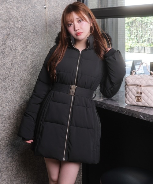 リップサービス（LIPSERVICE）/シェーディングライン中綿コート セール】シェーディングライン中綿コート（ダウンジャケット/コート