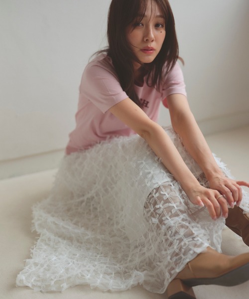 N WITH.（エヌウィズ）の「N WITH. ロゴリンガーTEE（Tシャツ/カットソー・レディース・ホワイト・FREE）」の7枚目の写真