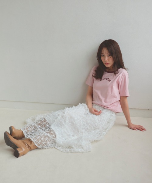 N WITH.（エヌウィズ）の「N WITH. ロゴリンガーTEE（Tシャツ/カットソー・レディース・ホワイト・FREE）」の10枚目の写真