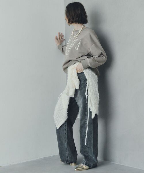 YECCA VECCA（イェッカヴェッカ）の「ルーズストレートデニムパンツ（デニムパンツ・レディース・グレー/インディゴブルー・S/M）」の8枚目の写真