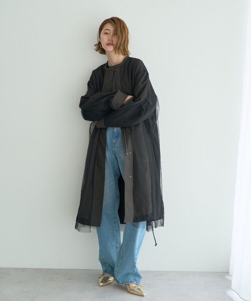 YECCA VECCA（イェッカヴェッカ）の「ルーズストレートデニムパンツ（デニムパンツ・レディース・グレー/インディゴブルー・S/M）」の16枚目の写真