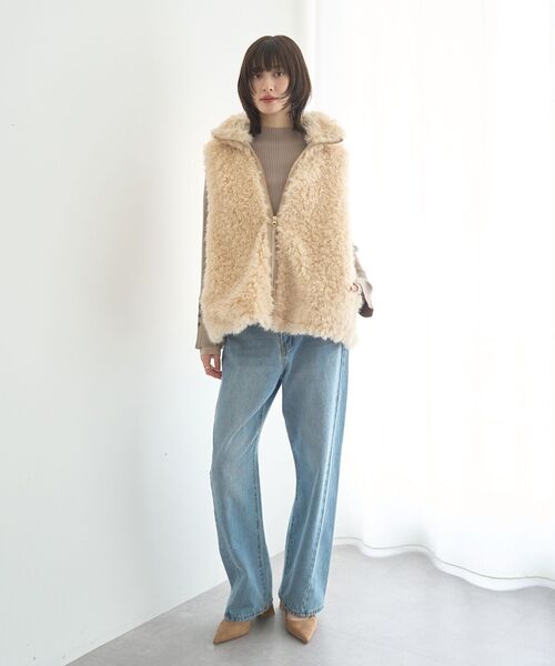 YECCA VECCA（イェッカヴェッカ）の「ルーズストレートデニムパンツ（デニムパンツ・レディース・グレー/インディゴブルー・S/M）」の17枚目の写真